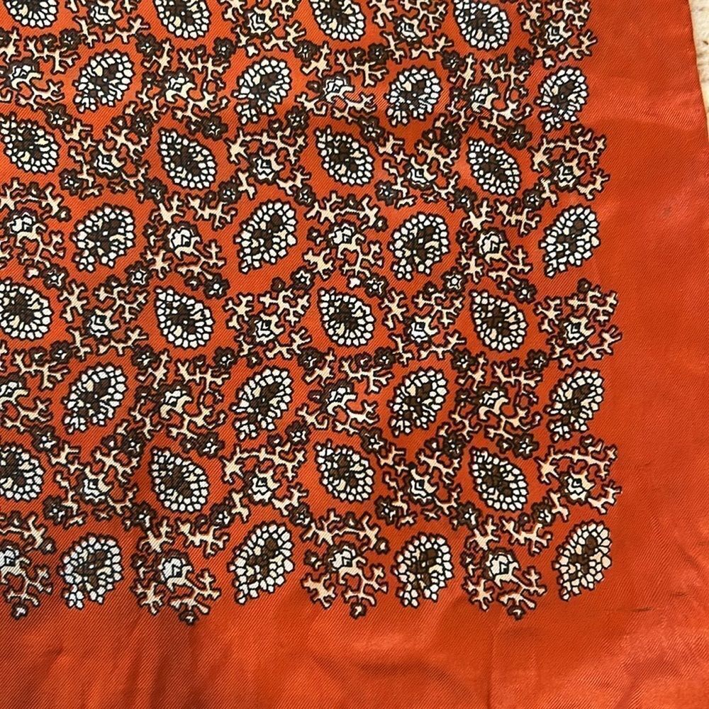 Orange Patterned Scarf - Picture 2 of 5